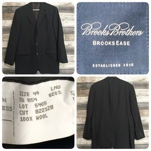 Brooks Brothers Brooks Ease Wool Blazer Men’s 44 Long Gray 3 Button (Flaw)